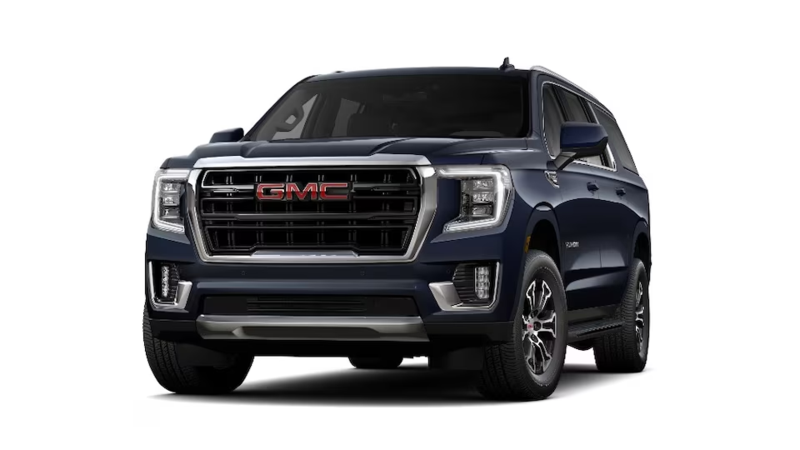 blue GMC luxury SUV